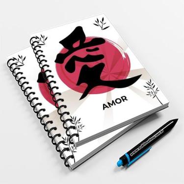 Imagem de Caderno Universitário 96fls Ideograma Amor - Premium