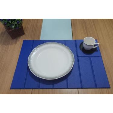 Imagem de Bandeja apoio prato copo para mesa em material sintético limpa fácil -