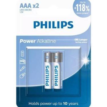 Imagem de Pilha Philips AAA Palito Alcalina Cartela Com 2 Unidades
