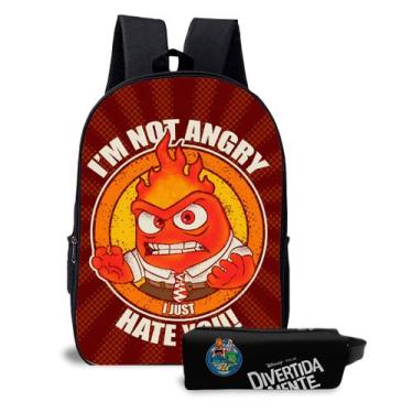 Imagem de Kit Mochila e Estojo Escolar Anime Divertidamente Unissex - Use Thuco,