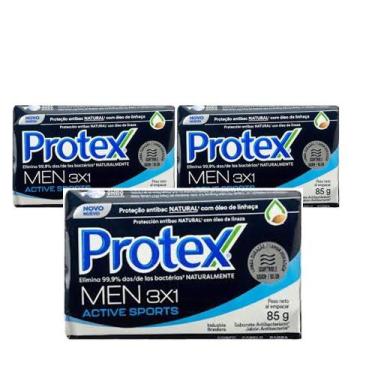 Imagem de 3 Sabonetes Protex Men Active Sports 85g Cada