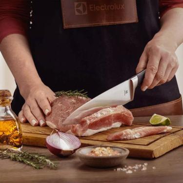 Imagem de Conjunto de Facas Electrolux 8 Peças Inox Suporte de Madeira Cor:Preto