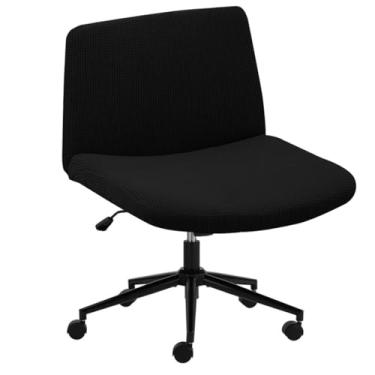 Imagem de Bifaunvogel Capas de cadeira de escritório sem braços esticadas cruzadas capa de cadeira de escritório com pernas cruzadas capas de cadeira de escritório com detalhes no meio do encosto protetor de