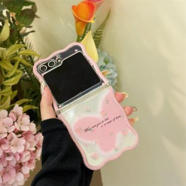 Imagem de Para Samsung Galaxy Z Flip 3 4 5 6 Capa Linda Borboleta Flor Pulseira Onda Capa Transparente Para Samsung Z Flip5 ZFlip6,1,Para Samsung Galaxy Z Flip 6