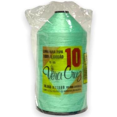 Imagem de Linha Vera Cruz para Pipa Fio 10 de 12000 Jardas 100% Algodão Tex 85 (Verde)