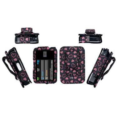 Imagem de Coldre estampado premium (com clipe de cinto/laço de metal/cordão) para bomba de insulina Tandem Diabetes Care T: Slim X2 (todos os modelos) (Preto-Namorado-B)