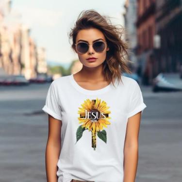 Imagem de Camiseta Feminina Evangelica Crista Lindas Estampas Religiosas - Fatto