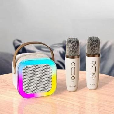 Imagem de Karaokê Caixa Infantil Som Bluetooth Luz RGB - ANNICKSTOREE