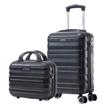 Imagem de Kit Mala Bordo Com Frasqueira Bagagem de Mão ABS Rígido - Geral, P045 