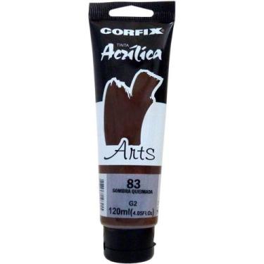Imagem de Tinta Acrilica Arts Corfix 120ml G2 083 - Sombra Queimada