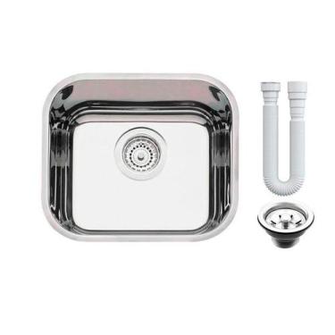 Imagem de Cuba As Pia Inox 304 Cozinha N0 40x34x19 Luxo