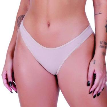 Imagem de Calcinha Tanga tradicional Feminina Clamar em Cotton - 3418, GG, Choco