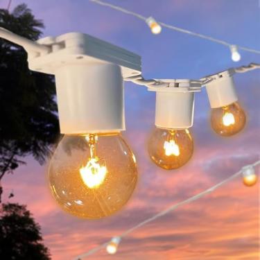 Imagem de Varal Luzes Até 25 metros a Cada 50cm Preto Lamp Clara 15w Area Externa Gambiarra Casamento Jardim (Branco - 127V, 10 Metros)