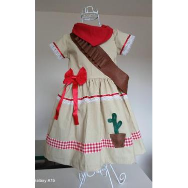 Imagem de Vestido junino Maria Bonita - Estrelinha Bem Vestida, 3 anos