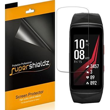 Imagem de (Pacote com 6) Protetor de tela Supershieldz projetado para Samsung Gear Fit2 Pro (Gear Fit 2 Pro), (cobertura de tela completa) 0,23 mm de proteção transparente de alta definição (TPU)