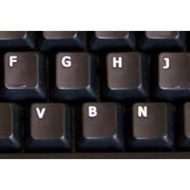 Imagem de Online-Welcome Adesivos de teclado alemães não transparentes fundo preto
