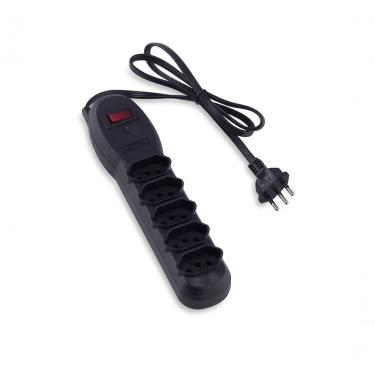 Imagem de Filtro De Linha 5 Tomadas 2p+t 10a Preto Forceline