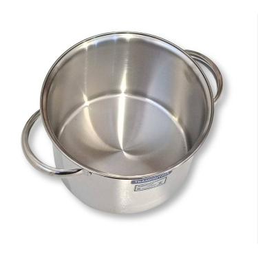 Imagem de Pote De Inox Grande 24cm 7,8l - Com Alça - Sem Tampa - Não Pode Ir No Fogo - Panela Caldeirão Tramontina