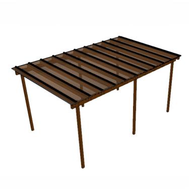 Imagem de Kit Policarbonato Bronze 4mm 5,00m X 2,00m - Perfis Naturais