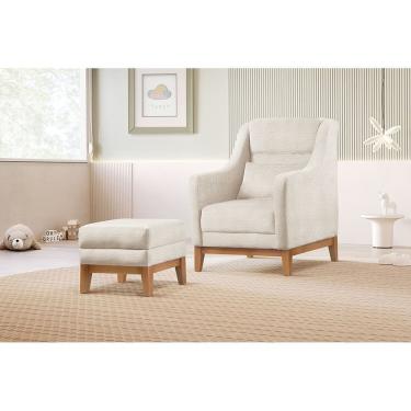 Imagem de Poltrona De Amamentação Com Puff áquila Nude