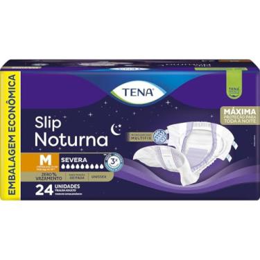Imagem de Tena Slip Noturna, Fralda Geriátrica para Incontinência Urinária, M - Embalagem econômica, 24 unidades