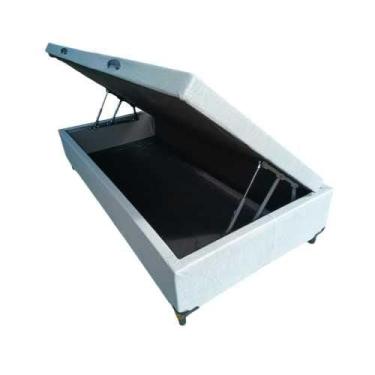 Imagem de Cama Box Baú Solteiro Linhão Cinza