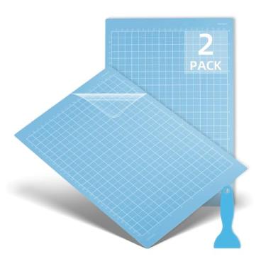 Imagem de Srunffe Tapete De Corte Para Cricut Joy Xtra, 30,5 Cm X 21,5 Cm, Tapetes Adesivos/Acessórios Cartão Xtra (Azul (Pacote Com 2), Aderência Leve)