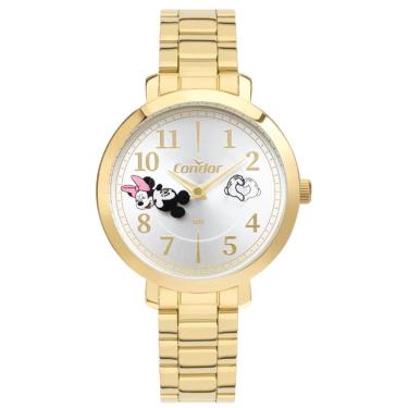 Imagem de Relógio Condor Feminino Ref: Co2034an/i4k Dourado Mickey e Minnie