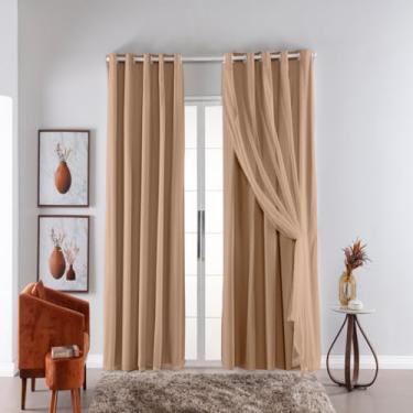 Imagem de Cortina Com Blackout PVC Com Tecido 4.00 Metros 4.20 M X 2.50 M (Avela)