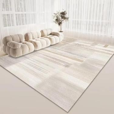 Imagem de Tapete minimalista moderno para sala de estar, decoração de estilo simples, sofá, área, fácil de limpar, tapetes de banheiro (200 x 250 cm, 78,7 x 98 pol./Sem fiapos-9)
