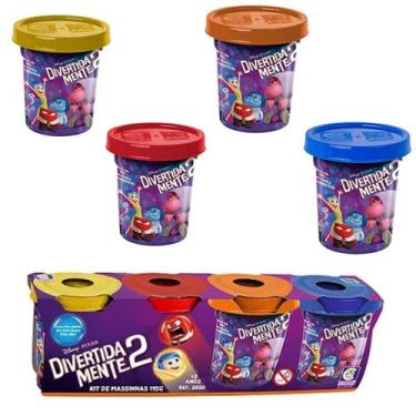 Imagem de Brinquedo Kit de 04 Massinhas Divertidamente 115g Cada Pote - COTIPLÁS
