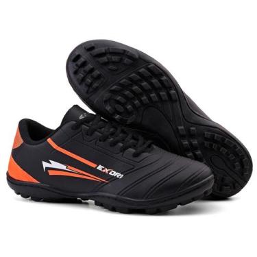 Imagem de Chuteira Futsal Unissex Juvenil E Adulto EXDRI Otima Qualidade, Preto_