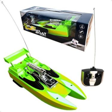 Imagem de Brinquedo Super Lancha Barco Sport Controle Remoto 2 Motores - PICA PA