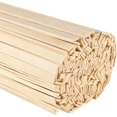 Imagem de ZOENHOU 500 Peças De Palitos Bambu Natural 16" Para Artesanato, Madeira Moldes Fabricação Paróis E Materiais Construção