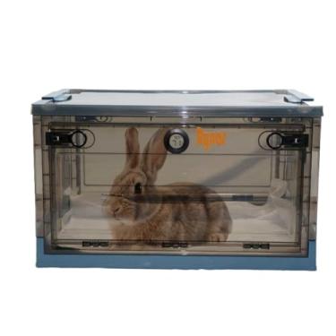 Imagem de Ninho de nebulizador para animais de estimação, câmara de oxigênio para gatos e cães, caixa de inalação de oxigênio para animais de estimação pequenos (azul, médio)