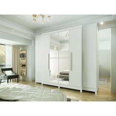 Imagem de Guarda Roupa Imperial Casal 6 Portas 6G C/Espelho - Batrol - Branco