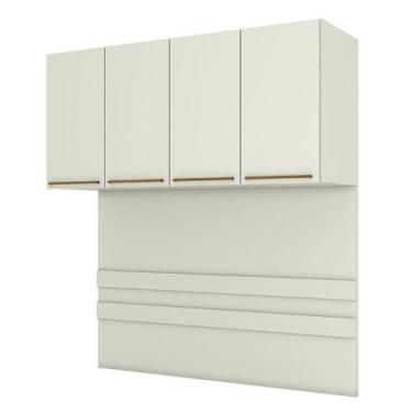 Imagem de Armário Ponte Casal 4 Portas Seletto Areia - Henn - MÓVEIS HENN