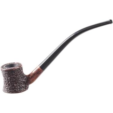 Imagem de Cachimbo De Madeira De Vara Longa, Cachimbo De Tabaco De Madeira De Briar Feito à Mão Destacável Vintage, Filtro De 3mm Para Homens, C2