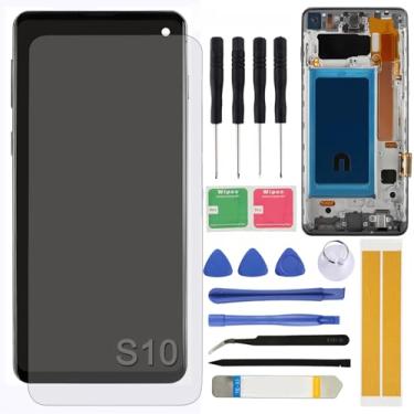 Imagem de Substituição de tela para Samsung Galaxy S10 G973U G973FD 15.5 cm Display LCD Touch Screen Digitalizador com ferramentas de reparo moldura (sem impressão digital)