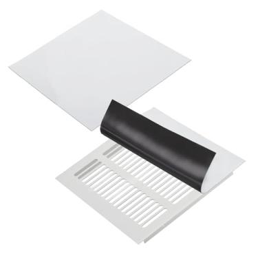 Imagem de PATIKIL Tampa de ventilação magnética de 20 cm x 20 cm, 2 peças de capa de registro de ar de parede para piso bloqueador de ventilação magnético para forno de lareira HVAC RV doméstico, branco