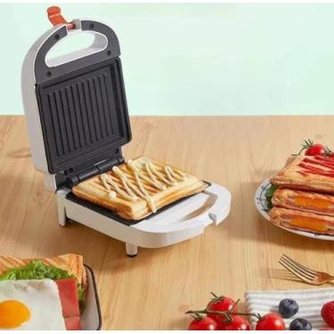 Imagem de Sanduicheira Elétrica 3 em 1, Grelha Removível, Waffle e Grill, 420W, Antiaderente, Portátil