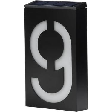 Imagem de Números De Porta Números De Casa Para Número De Casa Externa Placa De Endereço Alimentada Por Energia Solar Placa De Sinal De Casa Número Da Casa Luzes De Varanda Ao Ar Livre Com, 8