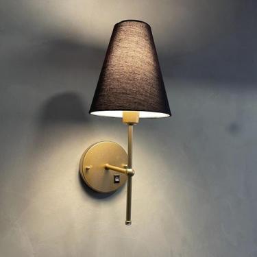 Imagem de Arandela Parede Clássico Com Interruptor e Cúpula Cone Decoração de Ca