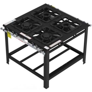 Imagem de Fogão Industrial Gastromaq 4 Bocas Mistas Linha Centro FG404CM