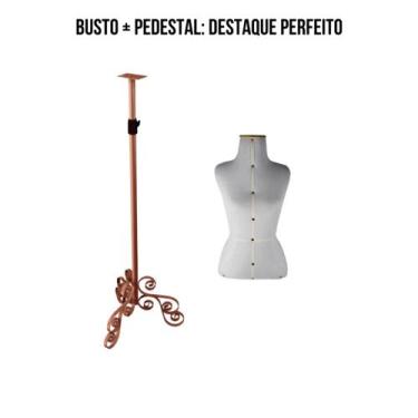 Imagem de Busto Costureira Feminino Tam 40 C/ Pedestal Vintage- Sofisticado e Re