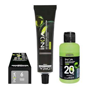 Imagem de Kit L'óreal Inoa Coloração 6 Louro Escuro 60g e Ox 20v 60ml - YOU