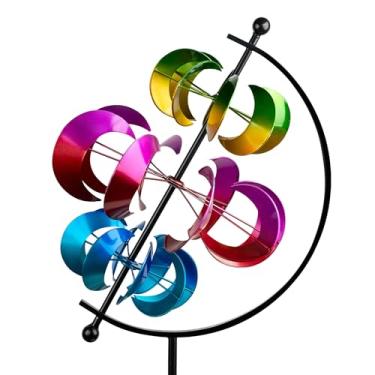 Imagem de XPSCOCO Grande Cata-Vento De 62,9" Para Decoração Externa, Arte Jardim Com Estaca Metal, Resistente Quintal, Pátio E Gramado