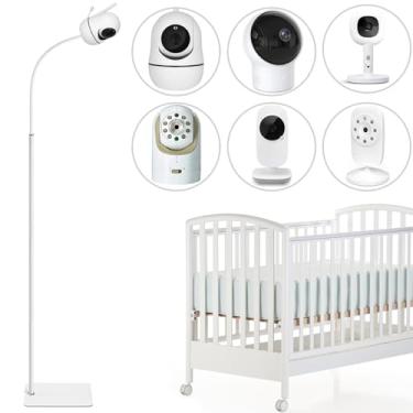 Imagem de Suporte para babá eletrônica AOZTSUN 170 cm de altura ajustável para Infant Optics DXR-8 Pro, eufy HelloBaby HB65/HB66/HB248, ANMEATE SM935E ou qualquer câmera com parafuso para suporte de 6 mm (1/4”)