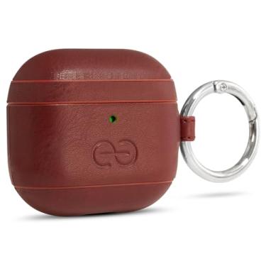 Imagem de Capa Dreem Om com Chaveiro Compatível com AirPods 4, Case Protetor em Peça Única com Casca Rígida e Couro Vegano de Luxo