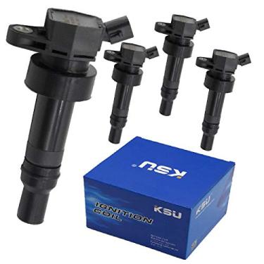Imagem de KSU Pacote de bobinas compatível apenas com Hyundai Kia Rio Soul Accent Veloster Attitude 1.6l l4 (não serve para turbo) 273012B100 UF652 C1803 5C1860